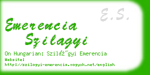 emerencia szilagyi business card